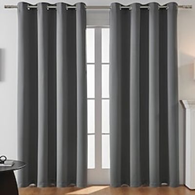 Grey Blackout Curtain 1 Panel Grommet Thermal Insulated Room Darkening Curtains for Bedroom and Living Room Lightinthebox