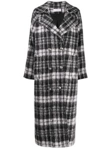 Faith Connexion checked double breasted coat - Grey