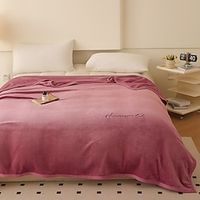 Thickening Solid Color Throw Blanket Exquisite Embroidery Throw Sofa Blanket Soft Fuzzy Fluffy Cozy Blanket Plush Comfy Warm Blanket For Couch Bed Chair Sofa Bedroom Holiday Gift Lightinthebox - thumbnail