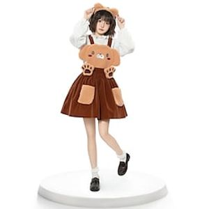 Women's Bear Dress Cute Cosplay Costume Adults' Women's Halloween Festival  Holiday Terylene Brown Easy Carnival Costumes Solid Colored Lightinthebox