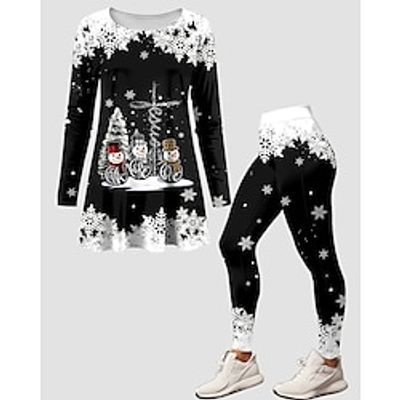 Christmas Shirt Ugly Christmas Shirt Women's Pants Sets Graphic Black Print Long Sleeve Casual Festival Christmas Round Neck Regular Fit Spring Fall Lightinthebox Christmas Shirt Ugly Christmas Shirt Women's Pants Sets Graphic Black Print Long Sleeve Casual Festival Christmas Round Neck Regular Fit Spring Fall Lightinthebox