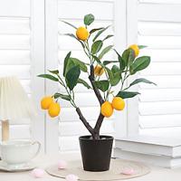 Realistic Lemon Tree Potted Plant Lightinthebox - thumbnail