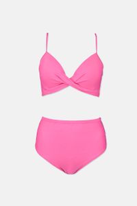 Womens Plain 2pcs. Swimwear  Pink