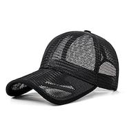 Men's Baseball Cap Sun Hat Trucker Hat Black White 100% Cotton Mesh Fashion Casual Street Daily Plain Adjustable Sunscreen Breathable Lightinthebox