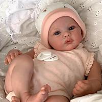 19 inch Reborn Doll Reborn Baby Doll lifelike Gift New Design Creative Lovely Cloth 3/4 Silicone Limbs and Cotton Filled Body Silicone Vinyl with Clothes and Accessories for Girls' Birthday and Lightinthebox