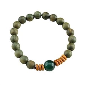 Men's Women's Bead Bracelet Retro Vintage Theme Fashion Boho Wood Bracelet Jewelry Green For Daily Holiday Festival Lightinthebox