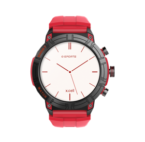 G Sports Smartwatch Red Silicon Strap