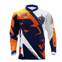 CAWANFLY Men's Long Sleeve Cycling Jersey Summer OrangeWhite Bike Top Mountain Bike MTB Road Bike Cycling Quick Dry Sports Clothing Apparel  Micro-elastic Lightinthebox - thumbnail
