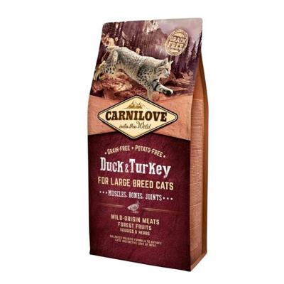 Carnilove Duck & Turkey for Large Breed Adult Cats 6kg Carnilove Duck & Turkey for Large Breed Adult Cats 6kg