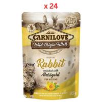 Carnilove Rabbit enriched With Marigold For Kittens (Wet Food Pouches) 24x85g