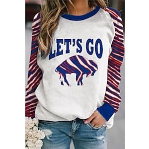 Women's Sweatshirt Pullover Active Sportswear White Graphic Casual Sports Round Neck Long Sleeve Top Micro-elastic Fall  Winter Lightinthebox