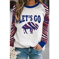 Women's Sweatshirt Pullover Active Sportswear White Graphic Casual Sports Round Neck Long Sleeve Top Micro-elastic Fall  Winter Lightinthebox - thumbnail