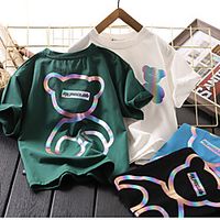 [3y-13y]boys cartoon print short-sleeved t-shirt Lightinthebox - thumbnail