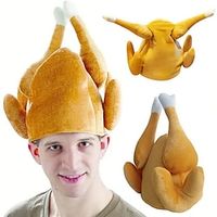 Cute Roast Chicken Hat Pattern Is An Attention Grabber On All Occasions,  Thanksgiving Cartoon Turkey Hat Oktoberfest Chicken Leg Hat Carnival Chicken Leg Hat miniinthebox - thumbnail