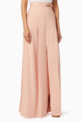 Maxi Skirt with Belt in Crêpe Maxi Skirt with Belt in Crêpe