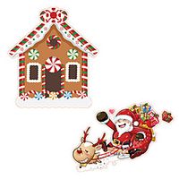 Christmas Cartoon Wall Stickers Living Room Toilet Removable Pre-pasted PVC Home Decoration Wall Decal 1pc miniinthebox - thumbnail