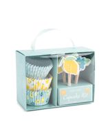 Core Cupcake Liner and Topper Lemon Florals Set of 48