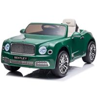 Megastar Ride On Licensed Bentley Mulsanne 12V Power Wheel Ride On Kids With R/C Parental Remote + MP3 USB Music Player + Leather Seat + LED Lights, Green - JE1006 - GRN (UAE Delivery Only)