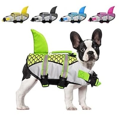 Dog Life Jacket Ripstop Pet Flotation Vest Saver Mermaid Swimsuit Shark Preserver for Water Safety at The Pool Beach Boating Hunting Lightinthebox Dog Life Jacket Ripstop Pet Flotation Vest Saver Mermaid Swimsuit Shark Preserver for Water Safety at The Pool Beach Boating Hunting Lightinthebox