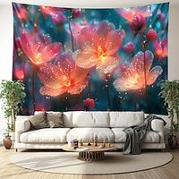 Crystal Clear Lotus Hanging Tapestry Wall Art Large Tapestry Mural Decor Photograph Backdrop Blanket Curtain Home Bedroom Living Room Decoration Lightinthebox