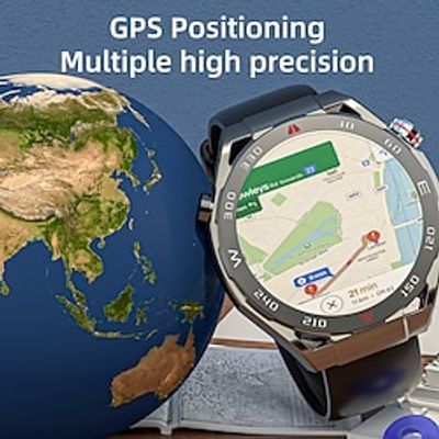 iMosi V600 Smart Watch 1.43 inch Smartwatch Fitness Running Watch 4G Call Reminder Heart Rate Monitor Compatible  Men GPS Long Standby Hands-Free Calls IP 67 miniinthebox