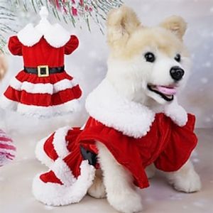 Pet Christmas clothes 2023 new snowflake cross-border decorative skirt Europe and the United States cross-border autumn and winter European and American elderly Lightinthebox