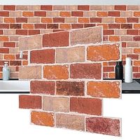10pcs Peel And Stick Retro Stone Tile For Kitchen Backsplash Stick On Subway Tiles Self Adhesive Wall Tiles Waterproof For Kitchen Bathroom Easy To Install Rustic Brick Wallpaper 11.5X13.5 Inches Lightinthebox - thumbnail