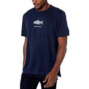 Men's Unisex Tees T shirt Hot Stamping Graphic Prints Fish Animal Plus Size Print Short Sleeve Casual Tops 100% Cotton Basic Designer Big and Tall Navy Blue miniinthebox