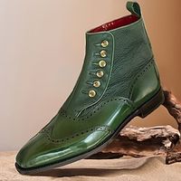 Men's Boots Button Boots Formal Shoes Dress Shoes Walking Business Casual British Daily Office  Career PU Plush Height Increasing Mid-Calf Boots Zipper Black Gold Black Brown Fall Winter Lightinthebox - thumbnail