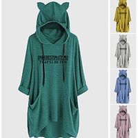 Inspired by Christmas Cat Ear More Costumes Hoodie Sweatshirt Oversized Hoodie Animal Graphic Hoodie For Women's Girls' Adults' Hot Stamping Spandex Homecoming Vacation Lightinthebox - thumbnail