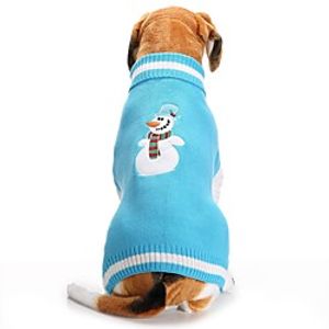 Dog Cat Sweater Print Simple Style Winter Dog Clothes Puppy Clothes Dog Outfits Blue Costume for Girl and Boy Dog Polyester XXS XS S M L XL miniinthebox