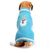 Dog Cat Sweater Print Simple Style Winter Dog Clothes Puppy Clothes Dog Outfits Blue Costume for Girl and Boy Dog Polyester XXS XS S M L XL miniinthebox - thumbnail