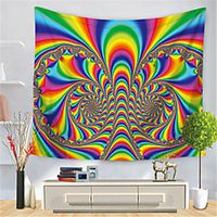 Psychedelic Abstract Wall Tapestry Art Decor Blanket Curtain Hanging Home Bedroom Living Room Decoration Polyester Hippie miniinthebox - thumbnail