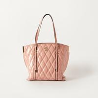 Sasha Quilted Tote Bag with Double Handle and Button Closure