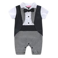 Formal Suit Style Baby Boy Romper