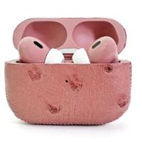Customized Apple AirPods Pro 3 Leather Ostrich Pink