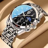POEDAGAR New Sport Men Watch Top Brand Luxury Military Army Waterproof Male Clock Genuine Leather Quartz Date Man Wristwatch 829 miniinthebox - thumbnail