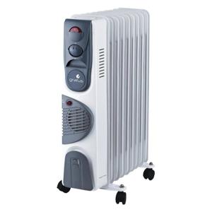 Gratus 9 Fins Oil Heater 2400W - With 3 Settings, Turbo Fan, Thermostat control, Tip-Over protection, Pressure Tested, 1-Year Warranty White, Model- GHT924ATB