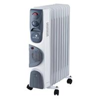 Gratus 9 Fins Oil Heater 2400W - With 3 Settings, Turbo Fan, Thermostat control, Tip-Over protection, Pressure Tested, 1-Year Warranty White, Model- GHT924ATB