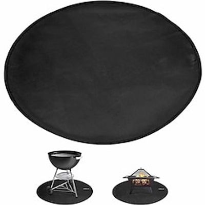 Circular Barbecue Mats Are Suitable for Terraces, Decks, Lawns, And Outdoor Fireproof Mats. Fire Pit Barbecue Protective Mats miniinthebox Circular Barbecue Mats Are Suitable for Terraces, Decks, Lawns, And Outdoor Fireproof Mats. Fire Pit Barbecue Protective Mats miniinthebox
