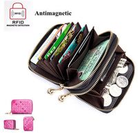 RFID Genuine Leather Card Holders Credit Card Wallet Leather Coin Purse