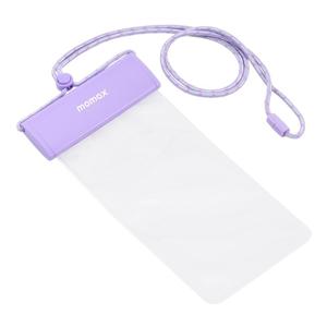 Momax Waterproof Pouch Universal With Neck Strap Purple