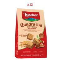 Loacker Quadratini Multigrain Hazelnut, 12X110G