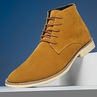 Men's Boots Retro Dress Shoes Walking Casual Daily Leather Comfortable Booties / Ankle Boots Lace-up Black Yellow Blue Spring Fall miniinthebox - thumbnail