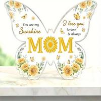 Perfect Gift For Mom - Exquisite Butterfly Acrylic Plaque No Electricity Required - Ideal For Mother's Day Birthday - Memorable Present From Son Or Daughter Lightinthebox