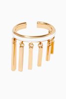 Enamel Bar Single Ear Cuff in 18kt Yellow Gold - thumbnail