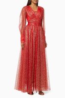 Puff Sleeve Dress in Shimmer Tulle - thumbnail
