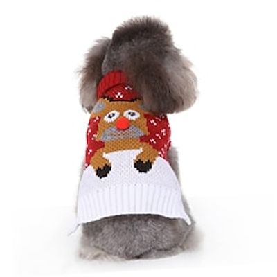 Small Dog Sweater Bad Christmas Jumpers ugly xmas jumper Small Dog Clothes Knits christmas funny jumpers ugliest christmas jumper Clothing Dog Sweaters Dog Holiday Sweaters Festival Cat Apparels Party Lightinthebox