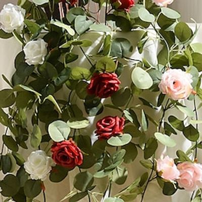 170CM Artificial Rose Liana For Outdoor Gardening, Wedding, Party Decorations, Arch Decorations, Eucalyptus Rose Table Decorations Lightinthebox