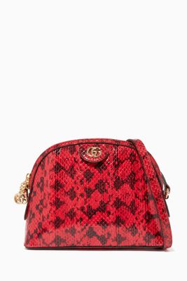 Ophidia Small Snakeskin Shoulder Bag